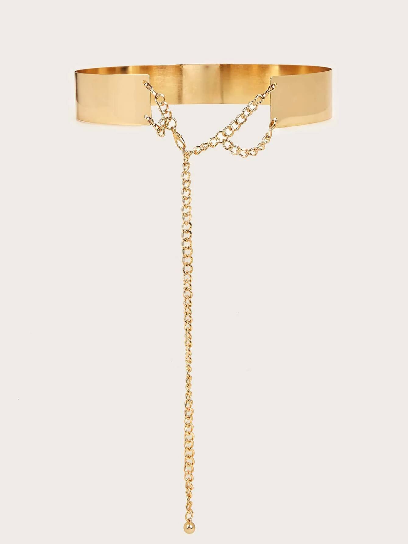 1Pcs Ladies' Solid Color 4cm Metal Iron Waist Ring Decorative Belt Elegant and Sexy Style Dress Accessories Mother's Day Gift