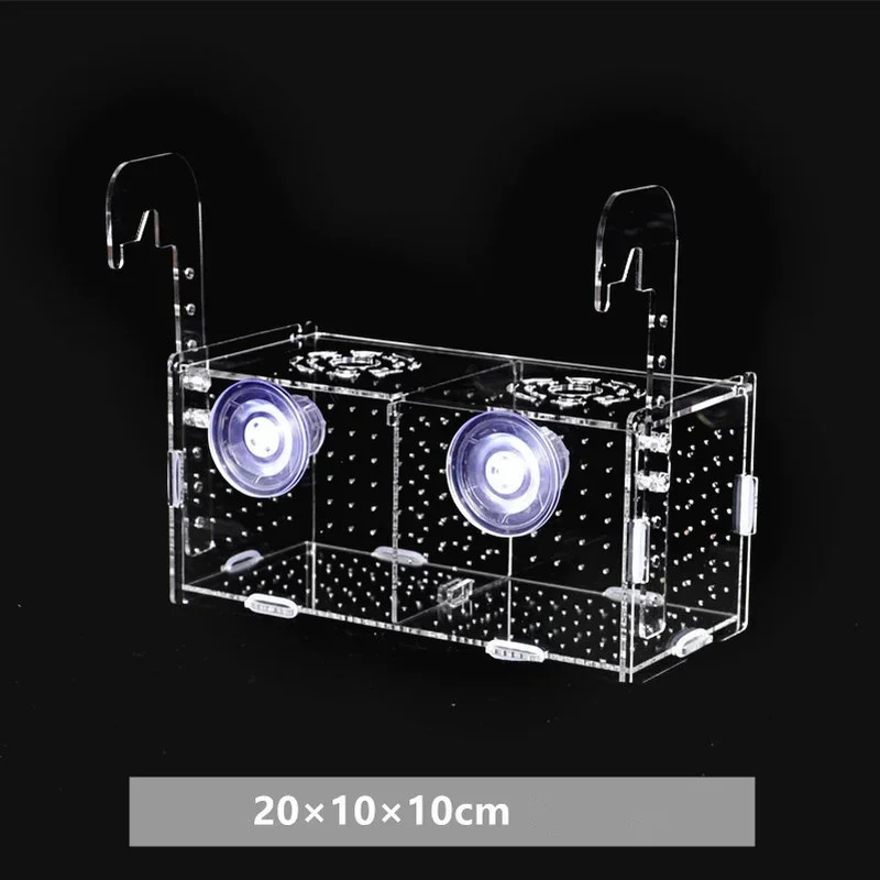 Transparent Acrylic Single Grid Double Grid Accessories Ornamental Fish Breeding Isolation Box Fish Tank Aquarium Incubator 250530