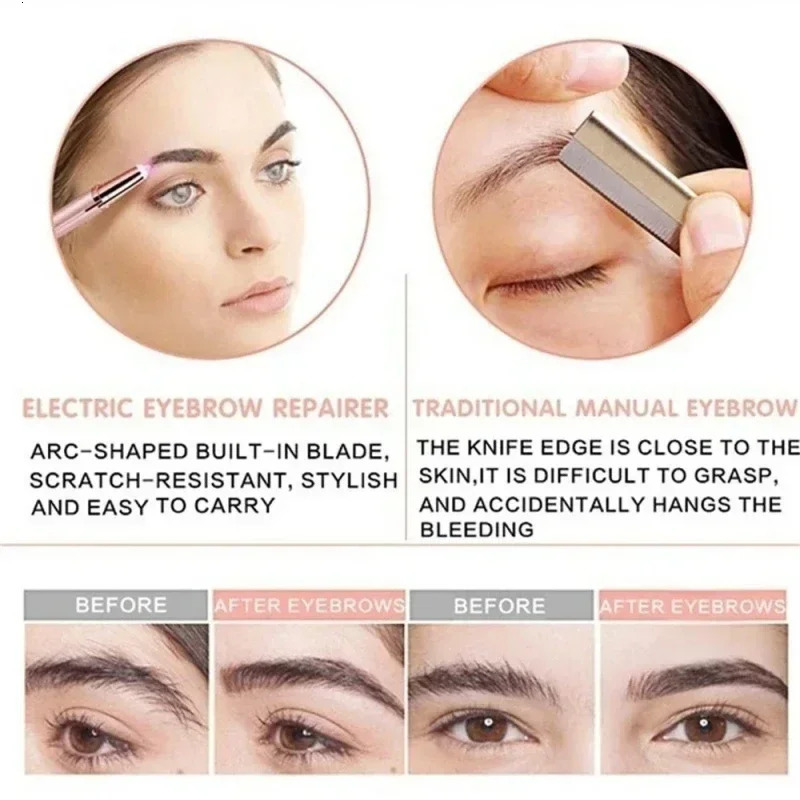 Electric Face Eyebrow Trimmer Eye Brow Shaper Pencil Hair Remover For Women Makeup Painless Automatic Shavers Depilator 250516