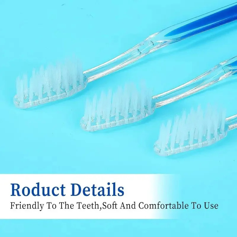 100 Individually Packaged Disposable Travel Toothbrushes Soft Hair Toiletries for Adults Camping el Guests Blue 250528
