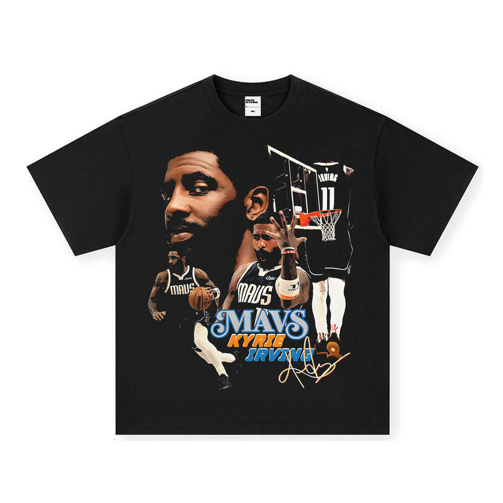 2025 Irving American Style Printed Short T-Shirt Summer New Half Sleeve Crew Neck Men Small Neckline