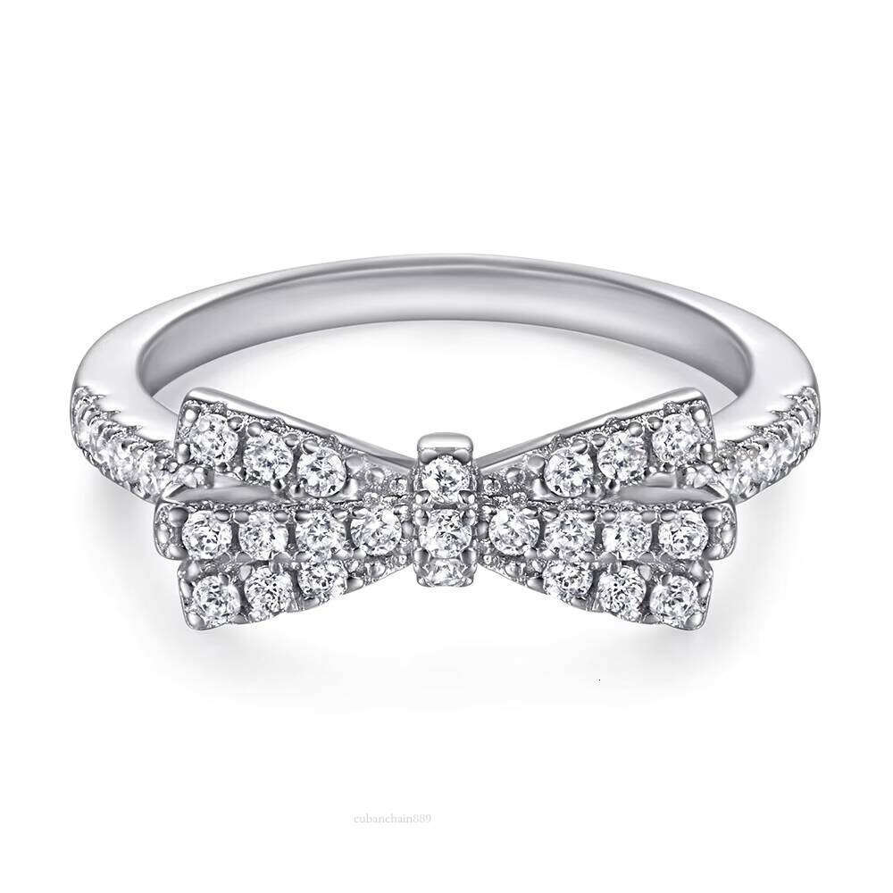 Custom Butterfly Shape Ring Moissanite or Zircon Gold Plated Jewelry Sterling for Woman Rings Sier