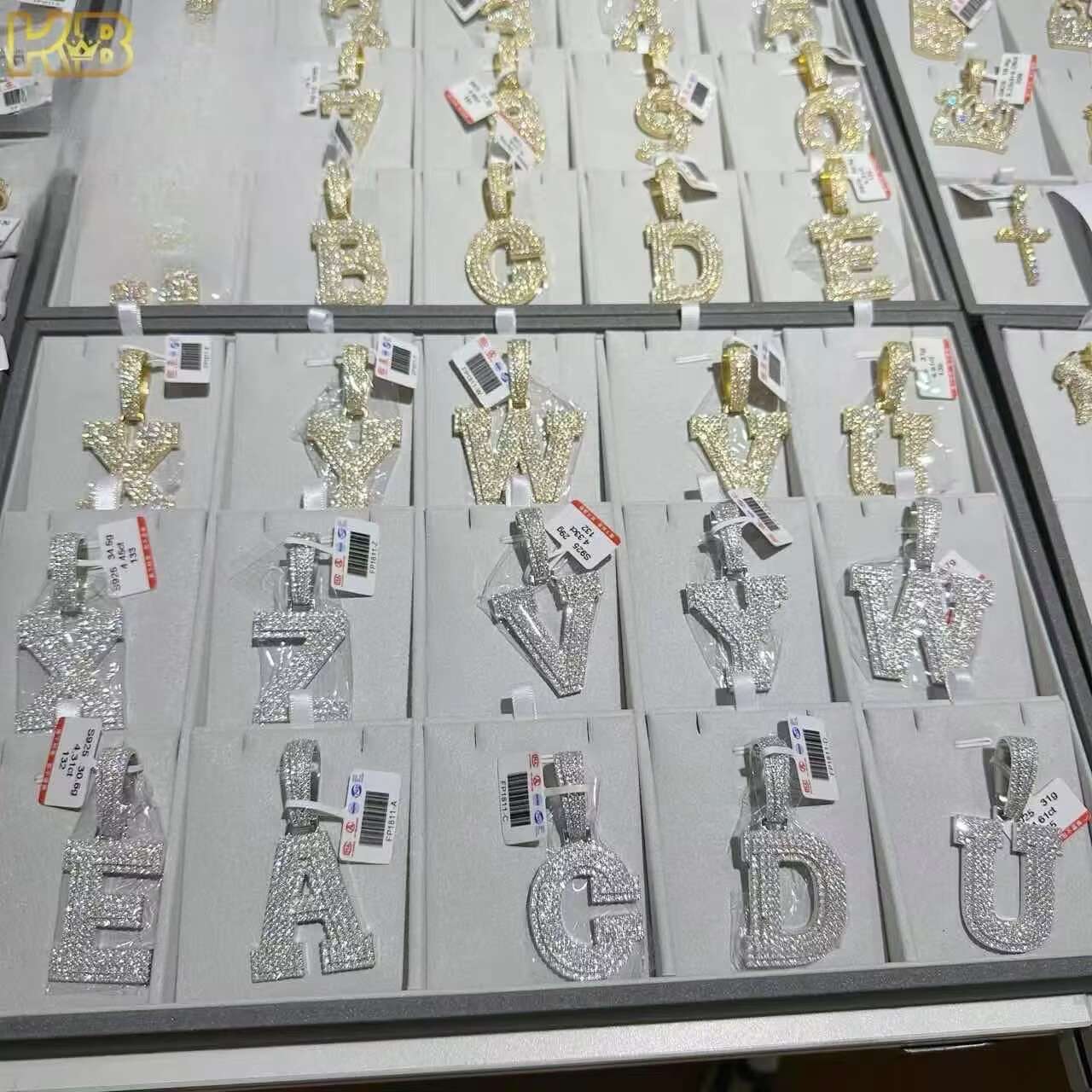 925 Silver Custom Letter Necklace Pendant Moissanite Stones Iced Out Finish Stylish Unique Jewelry Perfect Special Moments