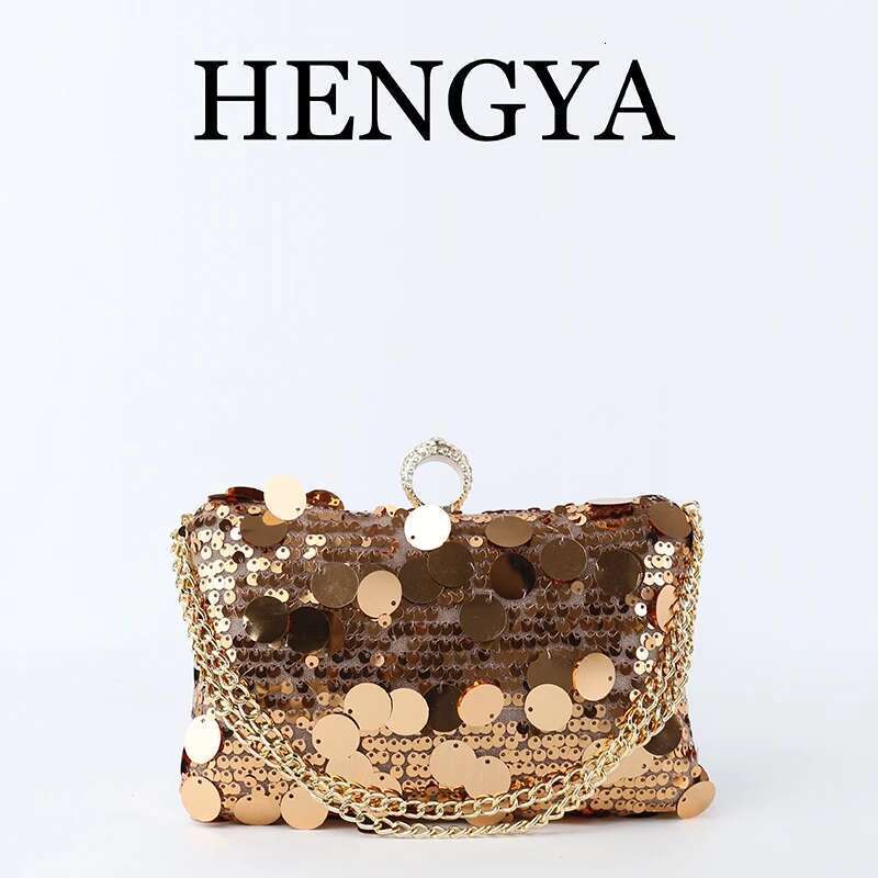 Glamorous Evening Clutch Bag Women - Stylish Party Purse With Round Sequins, Perfect For Weddings, Proms & Formal Events