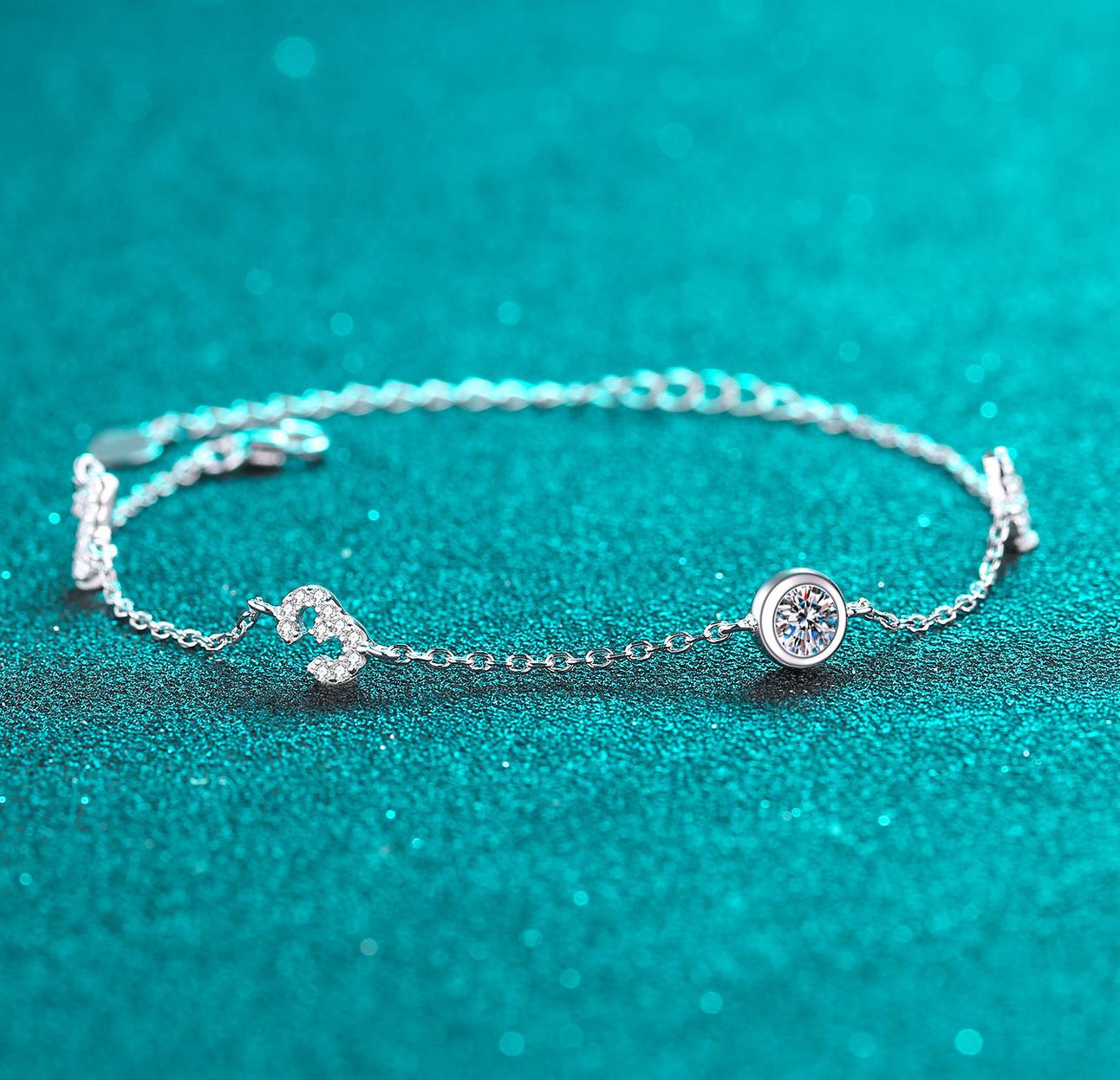 925 Sterling Silver Moissanite Bracelet for Women, Platinum Plated, Elegant & Delicate, Perfect Gift for Special Occasions, Wholesale Available