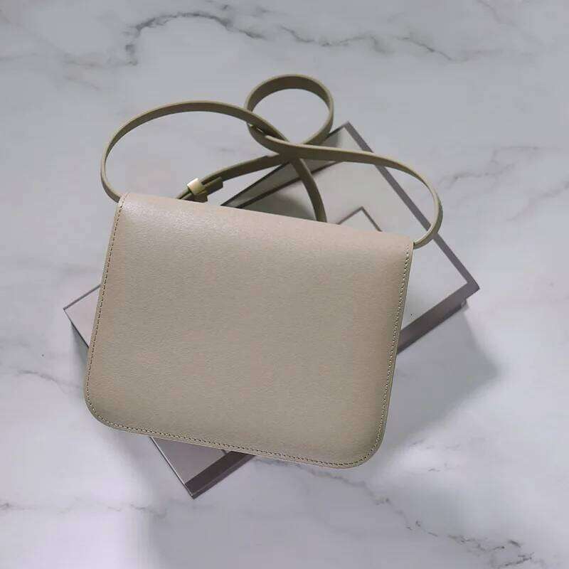 Designer bag 52 Designer Tofu Bags Square One Shoulder Crossbody Fashion Commuter Top Quality Genuine Leather Women's Bag