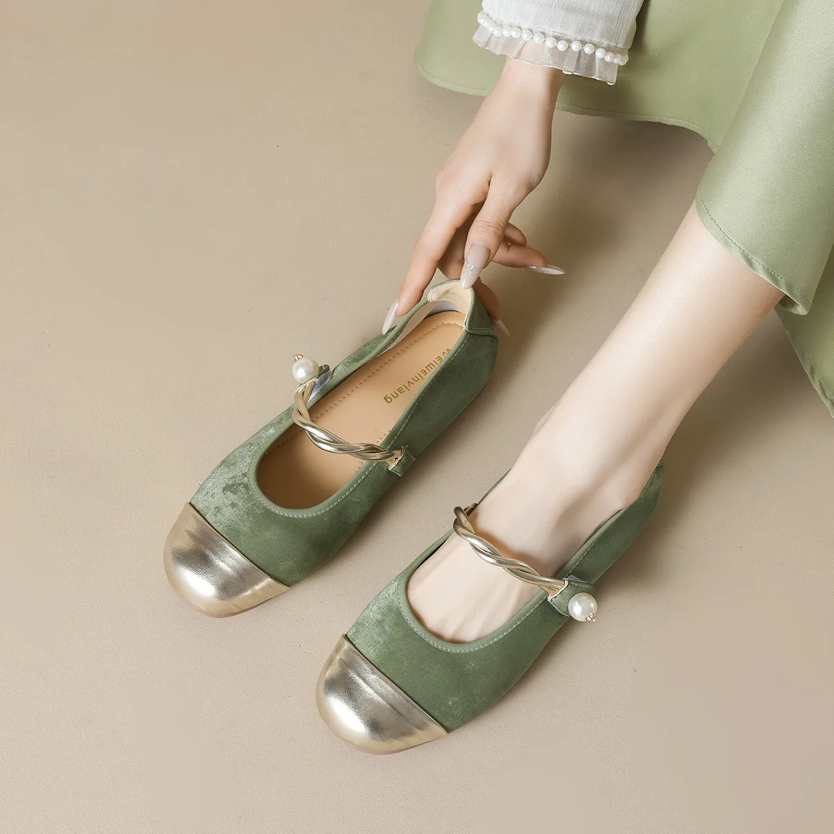 Womens Round Toe Flat Shoes - Casual Fashion Spring/Autumn Office Work Pumps Slip-On Comfort Ladies Flats Arrival 250528