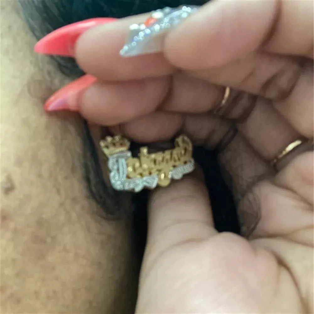 3D Name Earring Personalized Jewelry Custom Double Plated Nameplated Earring Stud for Women Christmas Gifts 250529