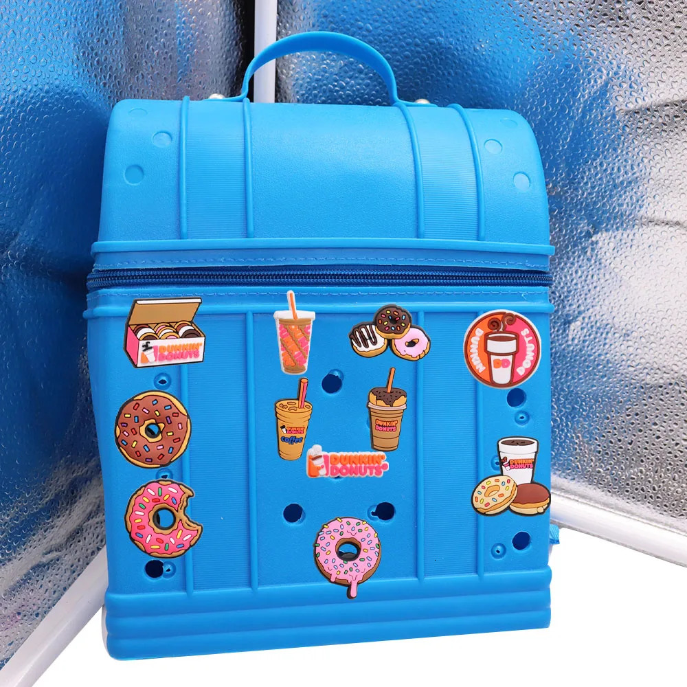 111PCS PVC Shoe Charms Food Donuts Coffee Buckle Clog Fit Wristbands Decoration Ornaments Accessories Holiday Present 250528