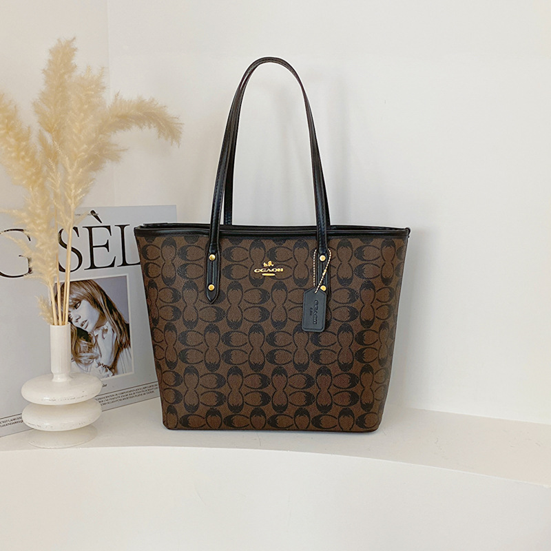 New Handheld Large Capacity Tote One Shoulder Versatile Fashion Printed Shopping Style Women's Travel Bag