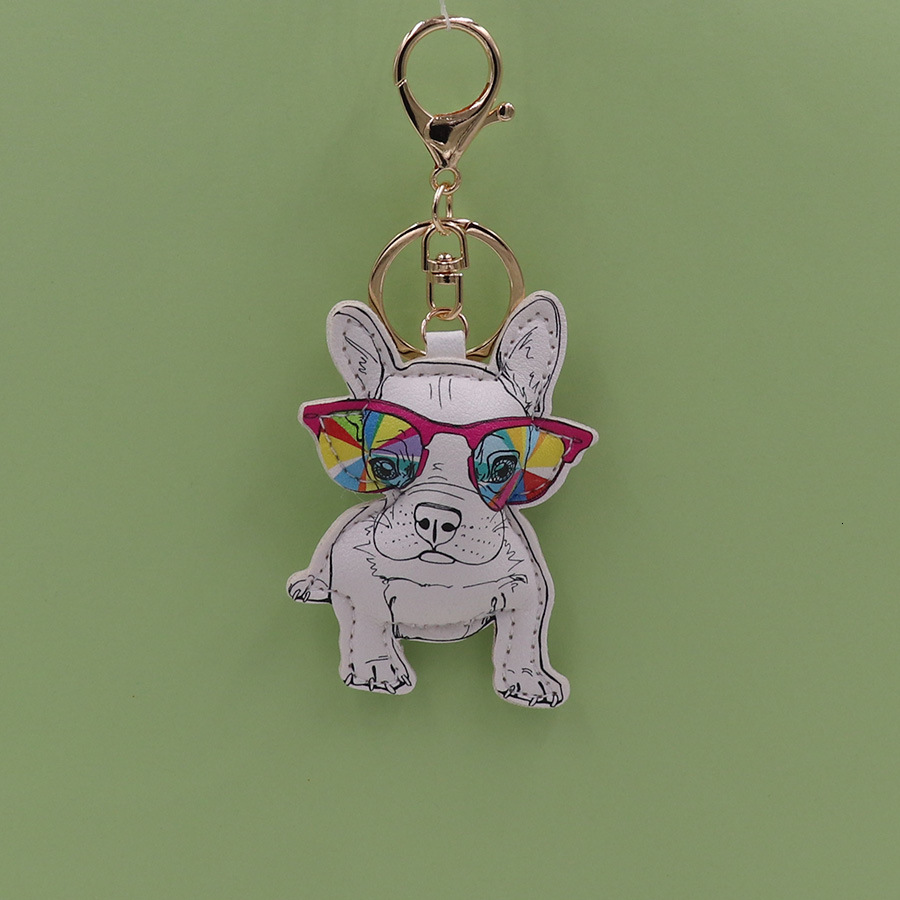 Puppy Leather Keychain Cute Cartoon Animal trend Bag Pendant Backpack trend Car Keychain Decorative Bag Designer Men s Fashion Keychain Bag