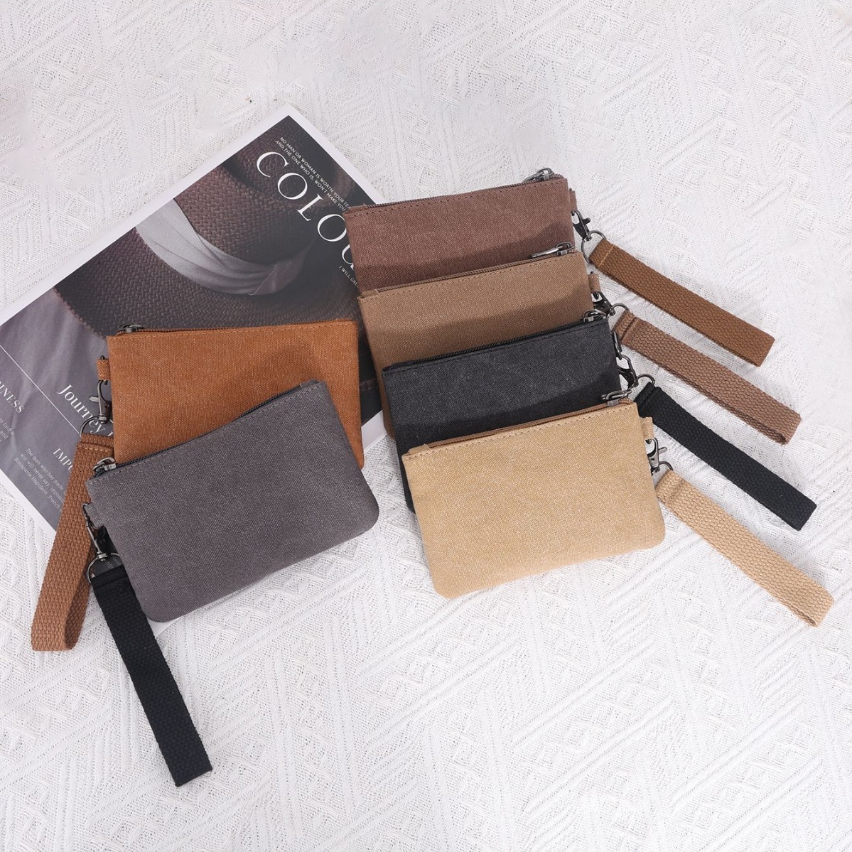 New Fashion Handheld Canvas Bag Coin Wallet Small Wallet Can fashion Hang Small Bag Designer fashion Men s Key Bag Women s Fashion Wallet