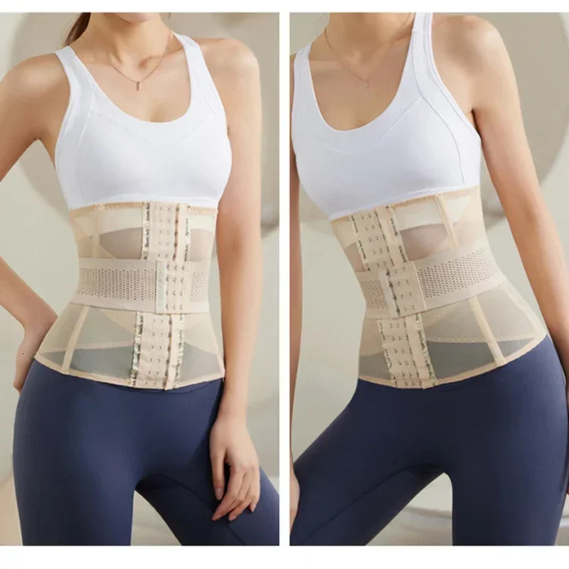Summer Waist Trainer Body Shaper Tight Shapewear Women Double Belt Corset Slim Sheath Flat Belly Tummy Control Shaping Underwear 250523