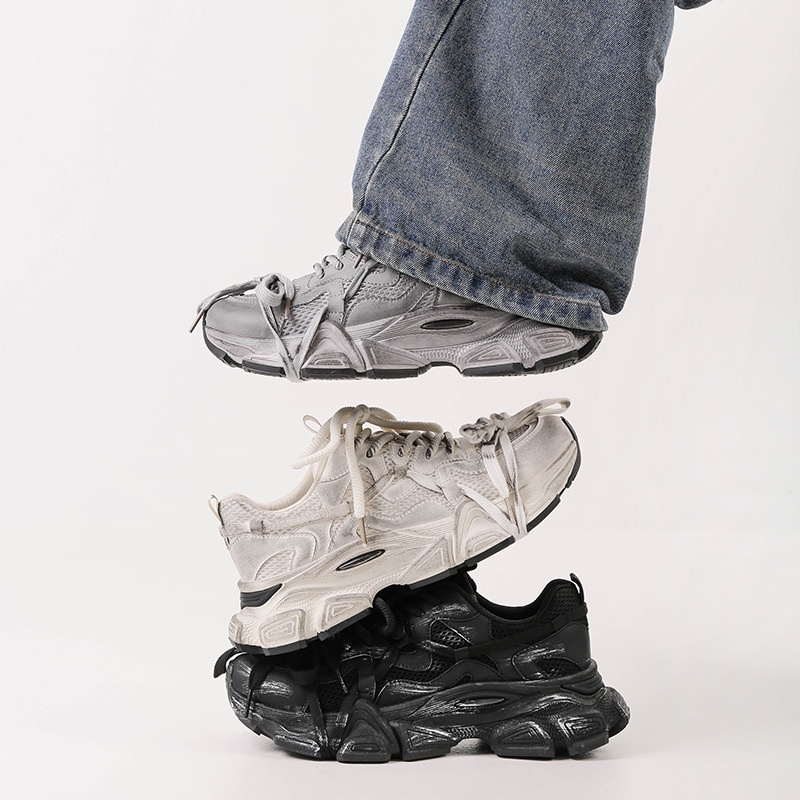 free shipping designer New men's shoes 2025 popular woman ultra lightweight casual sports shoes thick soled black