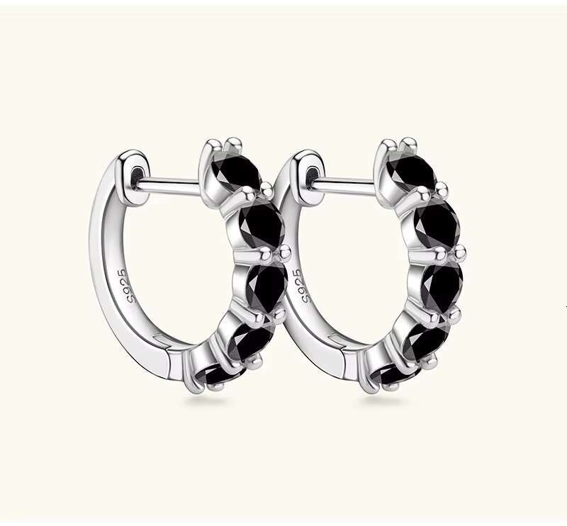 Hip Hop New Korean Dongdaemun Moissanite Earrings S925 Sterling Silver Earrings for Men or Women