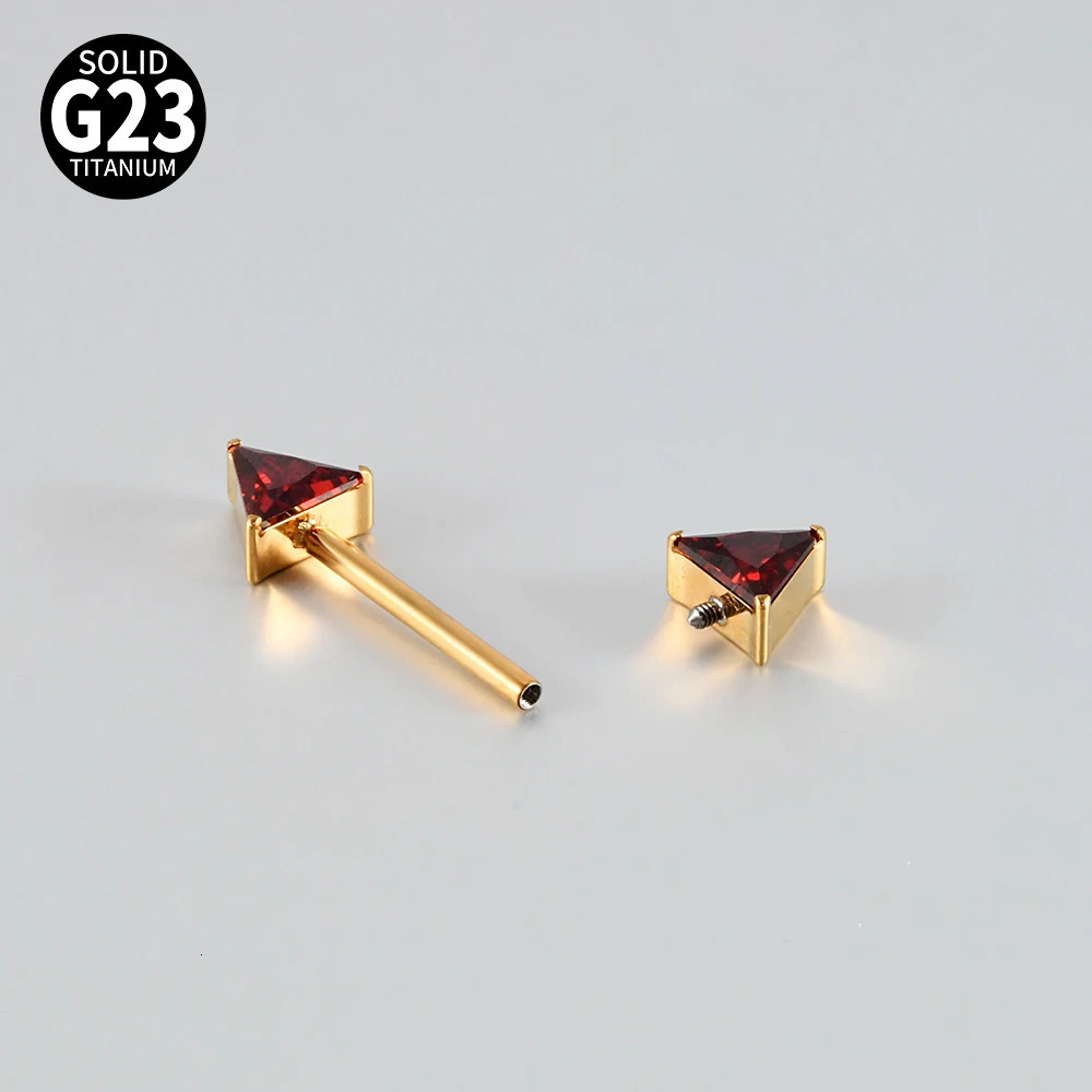 1/2/6PCS 36 Alloy Sword Nipple Barbell Ring Round Triangle Heart CZ Zirconia 14g Internal Threaded Nipple Stud 250526