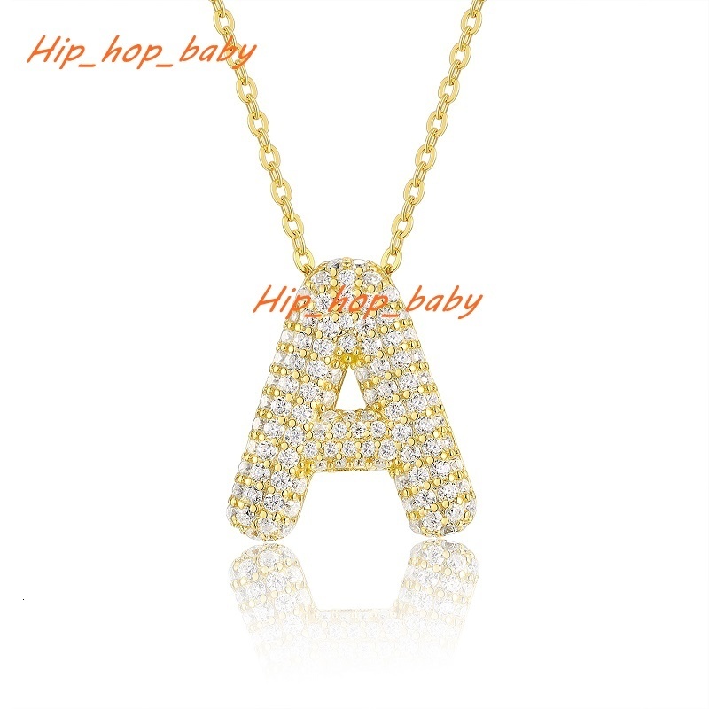 Factory Price Custom Letter Pendant A-Z 925 Sterling Silver VVS D GRA Certified Moissanite Diamond Jewelry Letter Pendant
