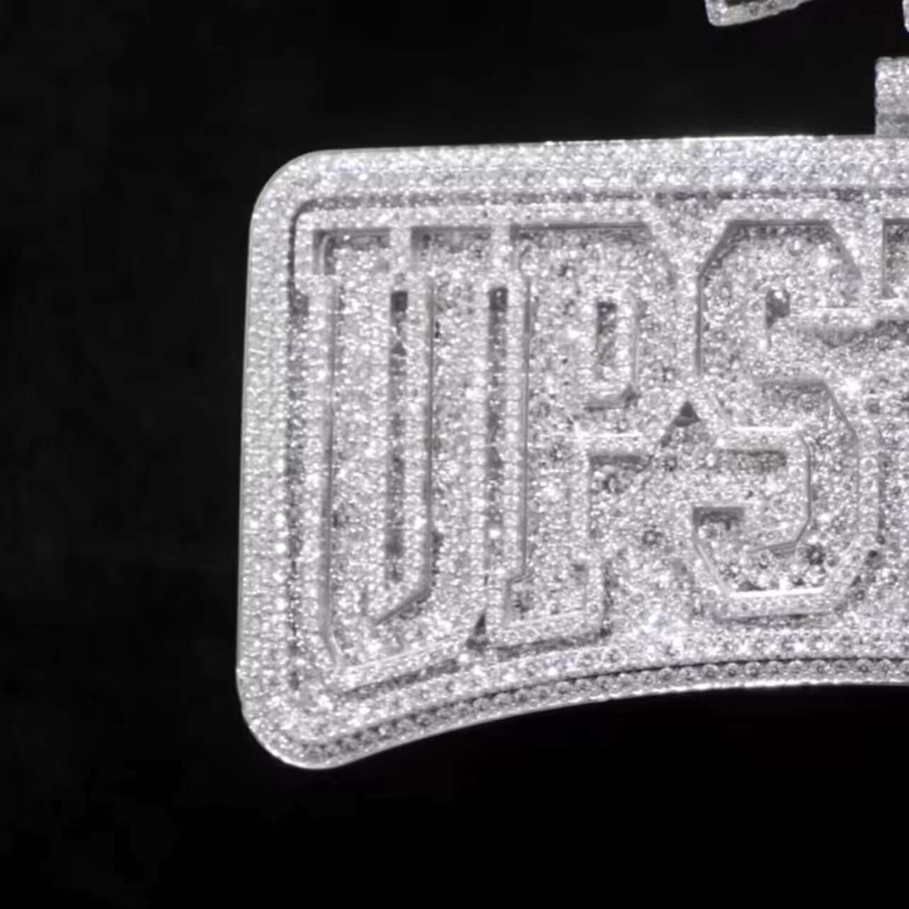 925 Sterling Silver Men Jewelry Necklace Custom Made Iced Out VVS Moissanite Name Horizontal Pendant With Flag Bail