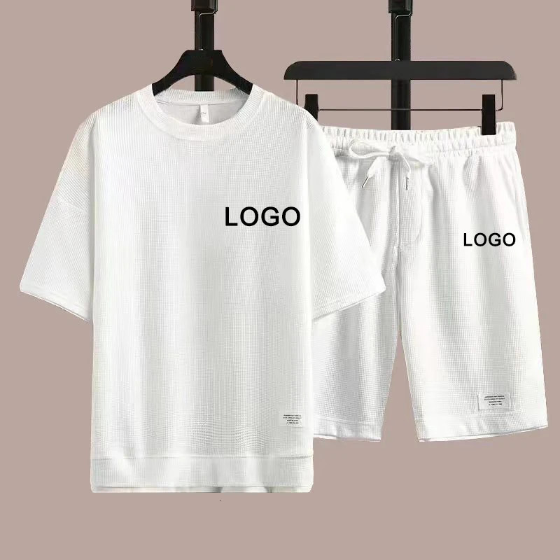 Customized Printed Tshirts Short Pants 2Piece Suit Men Summer Fashion Sleeve Tracksuit Set Shorts Streetwear Tee Tops 250529Z