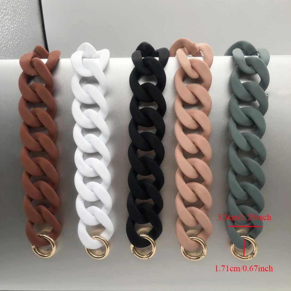 1Pc 30cm/41/60cm Acrylic Resin Bag strap for Shoulder Bag fish Bone Handbag Chain Strap Detachable Belts Handle Bag Accessories 250530