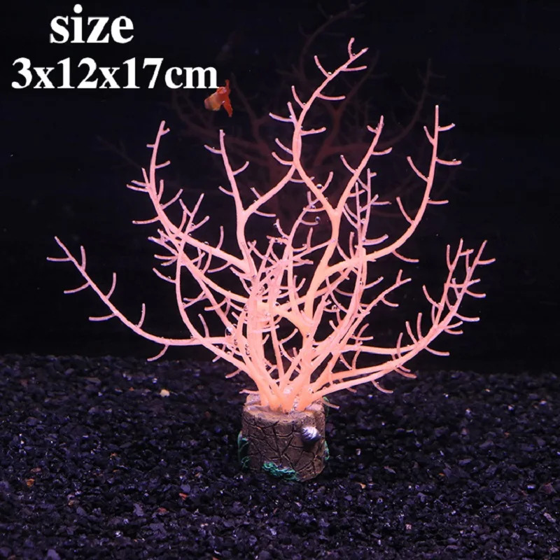 Fish Tank Ornament Silicone Noctilucent Coral Simulation Underwater Plants Aquarium Decoration Aquatic Landscape 250530