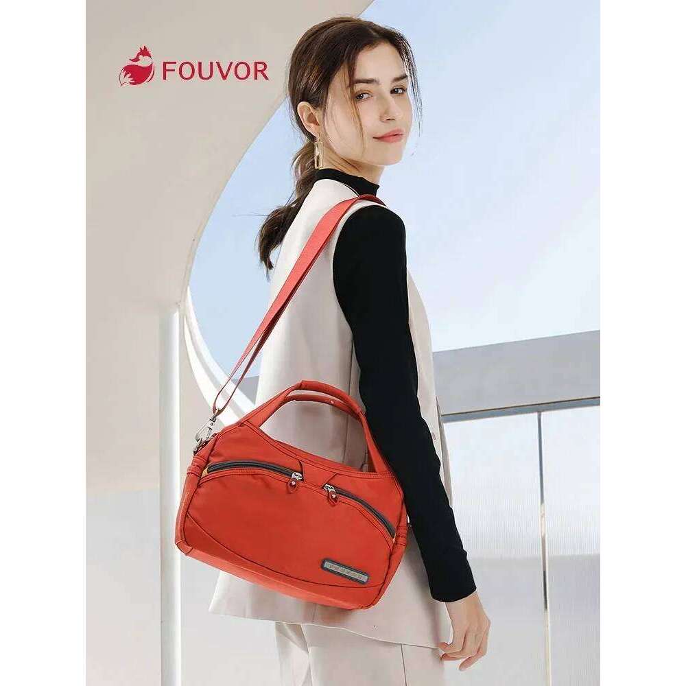 Fouvor Women's Nylon Bag 2025 New Fashion Large Capacity Shoulder Bags Oxford Handbag Ladies Casual Travel Canvas Tote 2587-10
