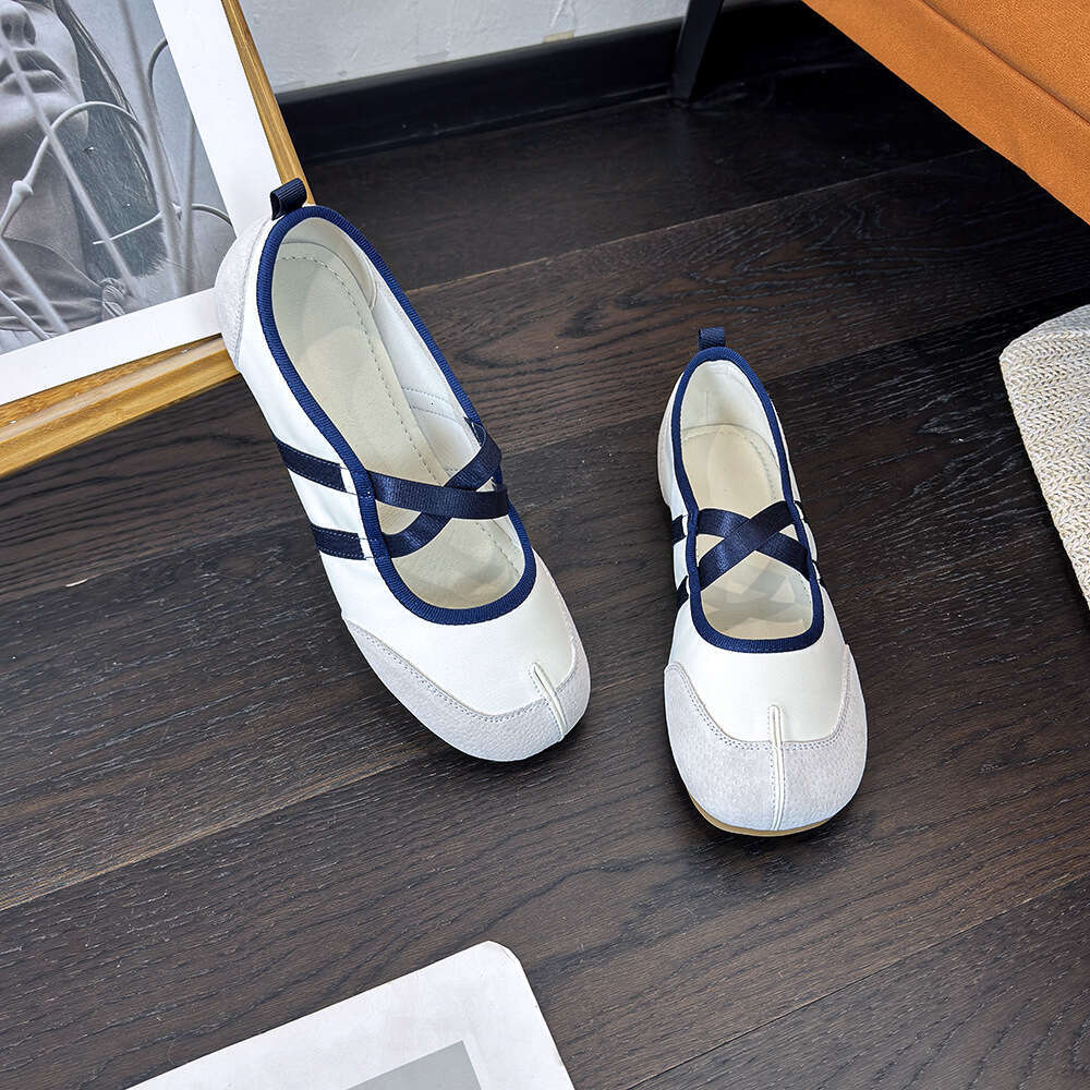 Korean Style Genuine Leather Mary Jane for Women 2025 Spring Summer New Ballet Shallow Mouth Soft Sole Versatile Fashion Single Shoes