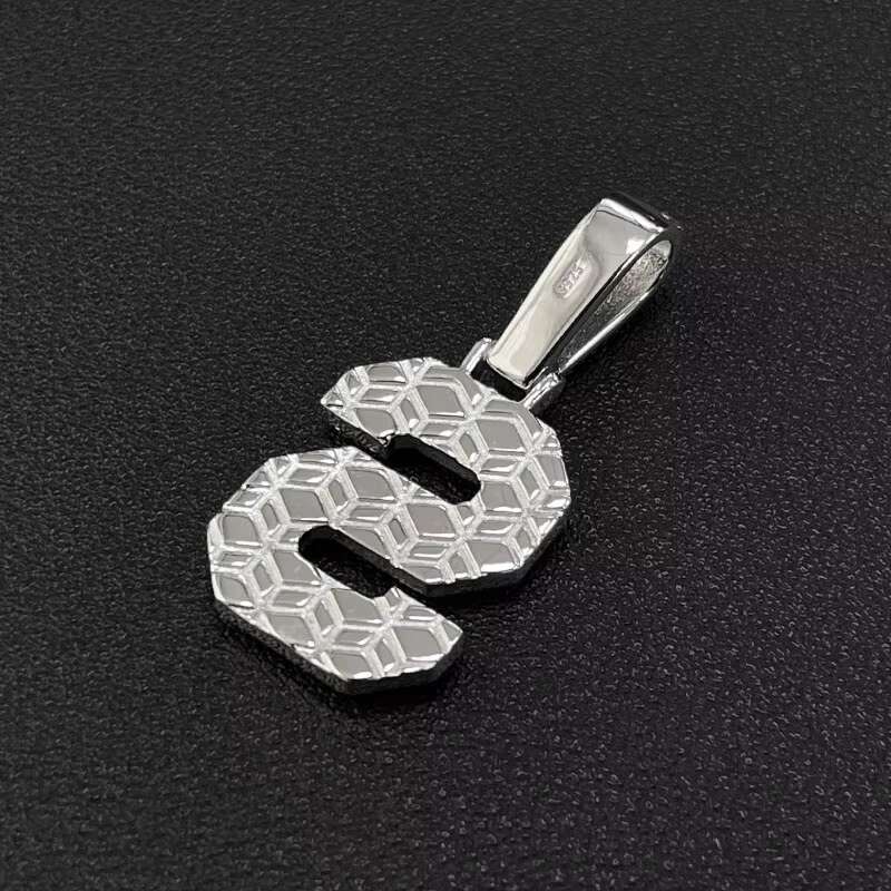 Wholesale Pass Diamond Tester Moissanite A-Z Initial Pendant 925 Sterling Silver Iced Out Hip Hop Letter Pendant
