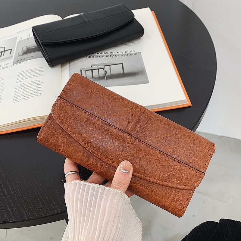 Vintage Women's Wallet Long Style Designer New Free Shipping Large Capacity Multi-card Slot Card Bag Fashion Clutch For Women Mobile Phone Bag