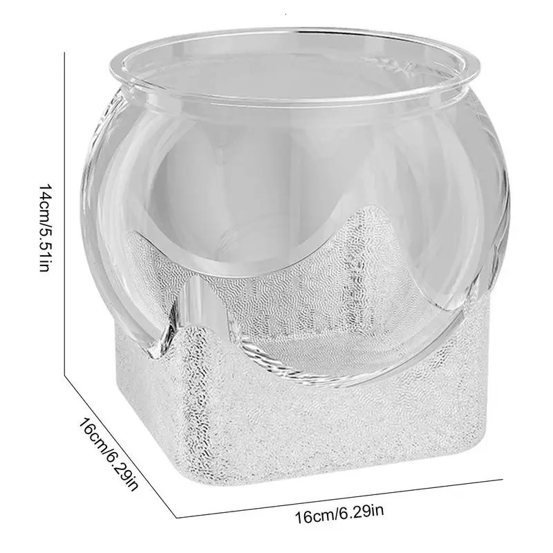 Clear Transparent Round Fish Tank Aquarium Micro-landscape Resistant Falling Desktop Ecologicals Transparent fish tank 250530