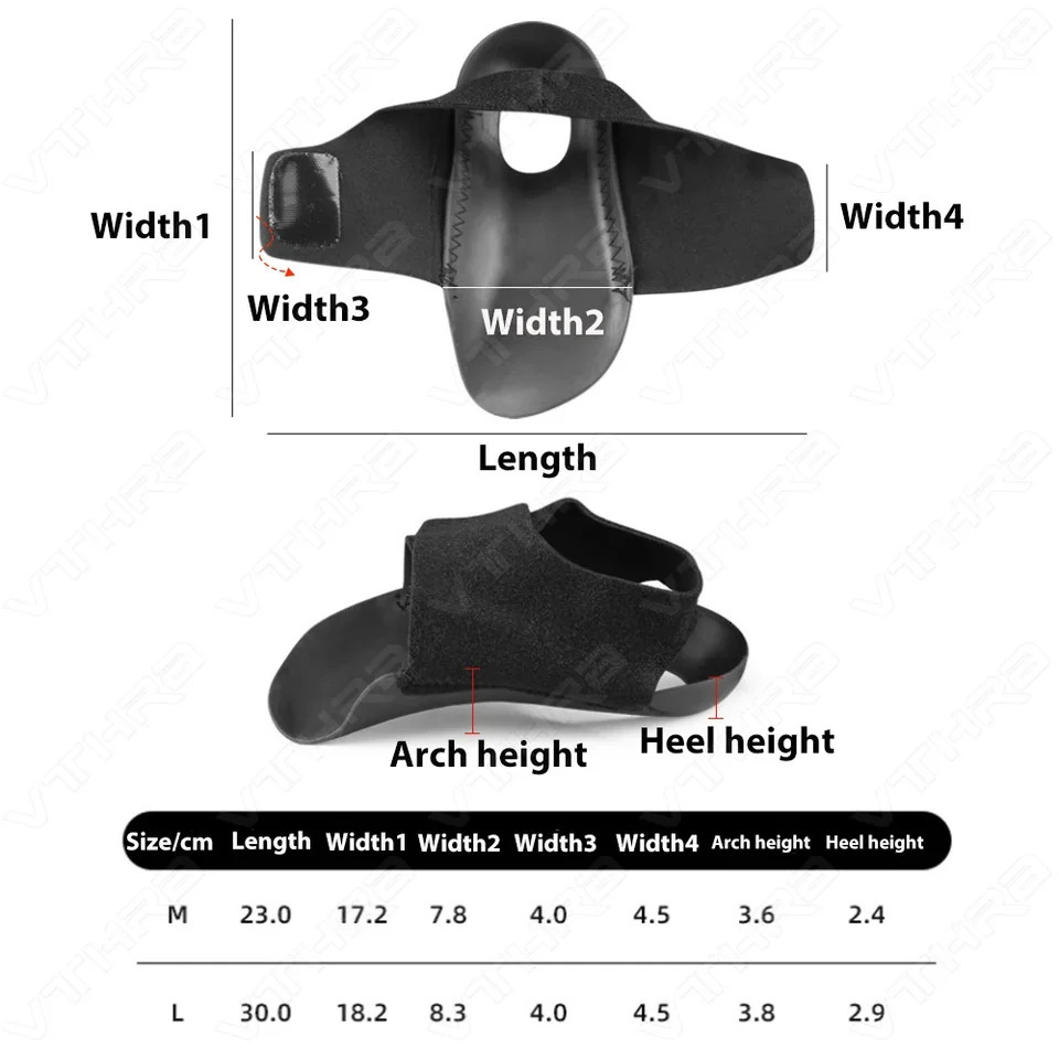 VTHRA Arch Support Orthopedic Insole For Walk With Arch Half Pad X/O Type Leg With Self-Adhesive Strap Wearable Shoe Heel Cover 250528