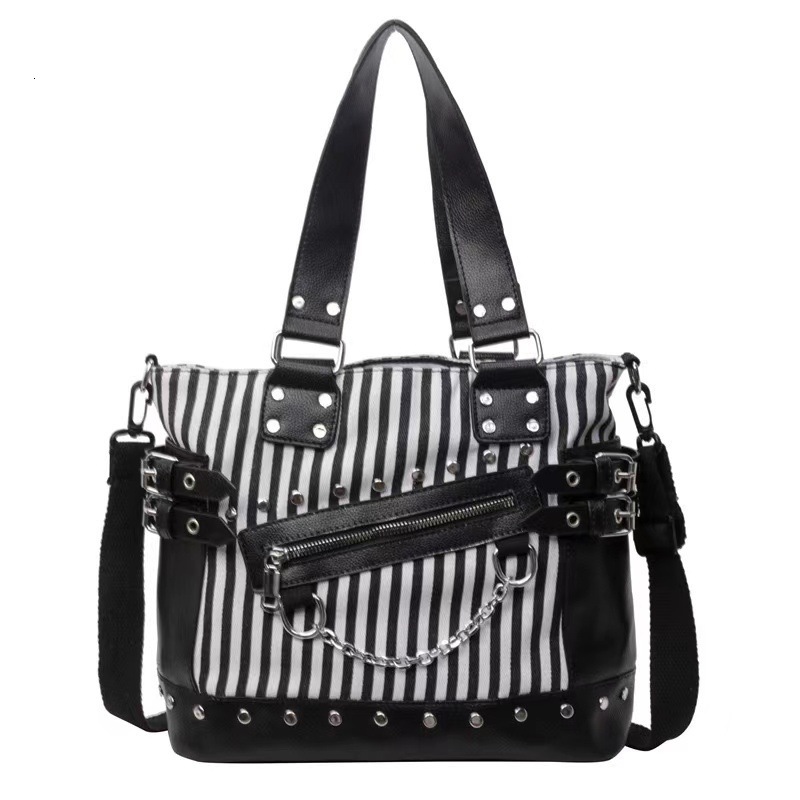 designer 2025 Women's High-End Niche Tote Bag Fashion Rivet Trendy Shoulder Underarm Bag