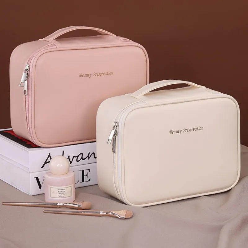 Large Capacity Cosmetic Bag High-end Multifunctional Cosmetics Separate Storage Bag Makeup Brush Pouch Travel Portable Wash Bag 250528