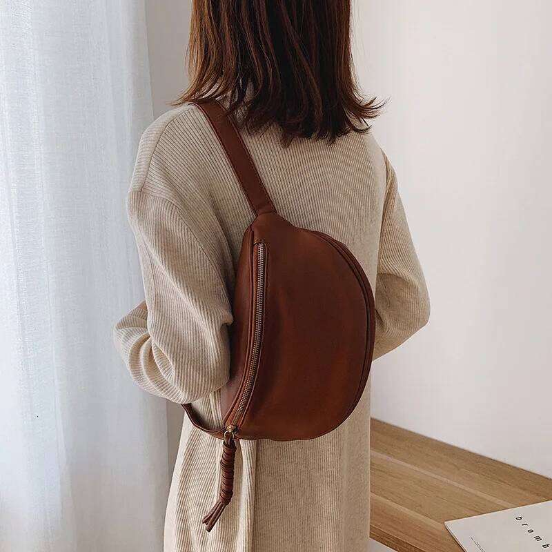 fashion Simple Chest Pack High quality Leather Fanny bag new Women Waist Bag Phone purse Designer Female Shoulder Crossbody Bags
