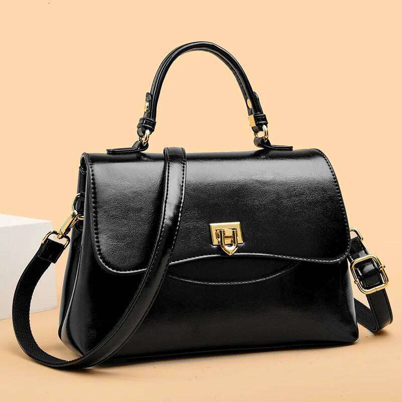 Women Top-Handle Bag High Quality Leather Laidies Handbags Purses Designer Bags Genuine Vintage Shoulder Messenger Sac
