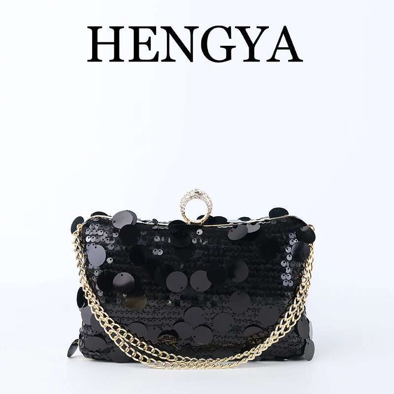 Glamorous Evening Clutch Bag Women - Stylish Party Purse With Round Sequins, Perfect For Weddings, Proms & Formal Events