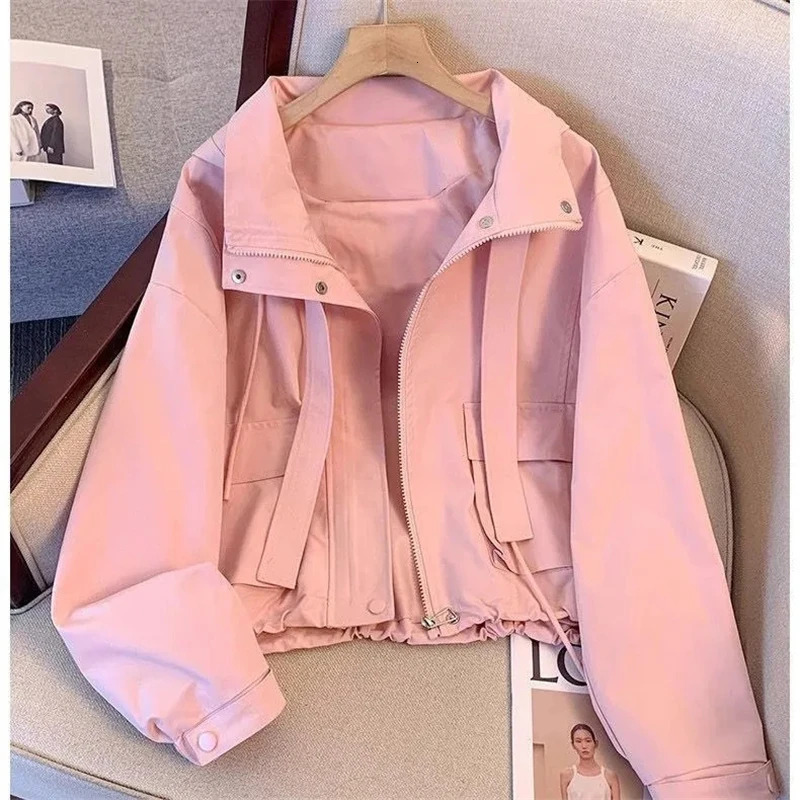 Womens Short Coat Spring Autumn Temperament Long Sleeve Fady Outerwear Comfortable Versatile Casual Ladies Loose Jackets 250527