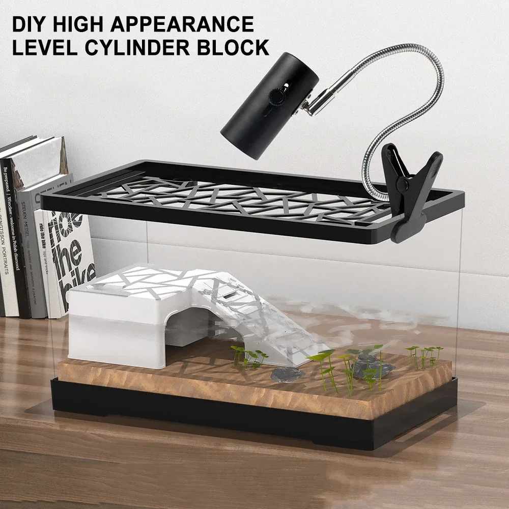 Large 60cm Aquarium Fish Tank Acrylic High-definition Transparent Detachable Anti Drop Plastic PET Breeding Box for Turtles 250530