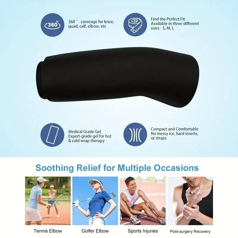 1pc Gel Ice Sleeve Elbow Knee Ankle Pack Hand Wrap Cold PackMultipurpose And Reusable 250530