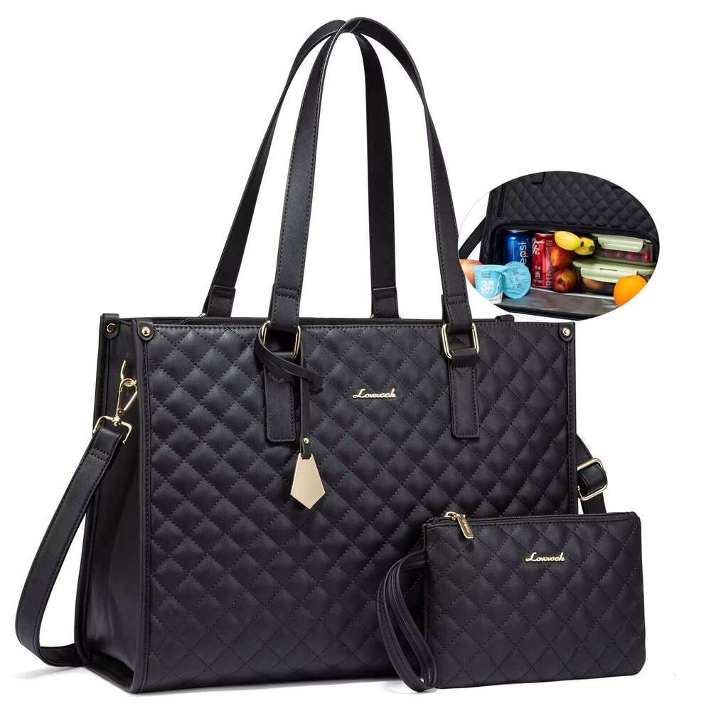 LOVEVOOK 2024 Custom Casual Ladies Shoulder Insulated Cooler Bags School Travel 15.6in Laptop Handbags Bag for Women 8b