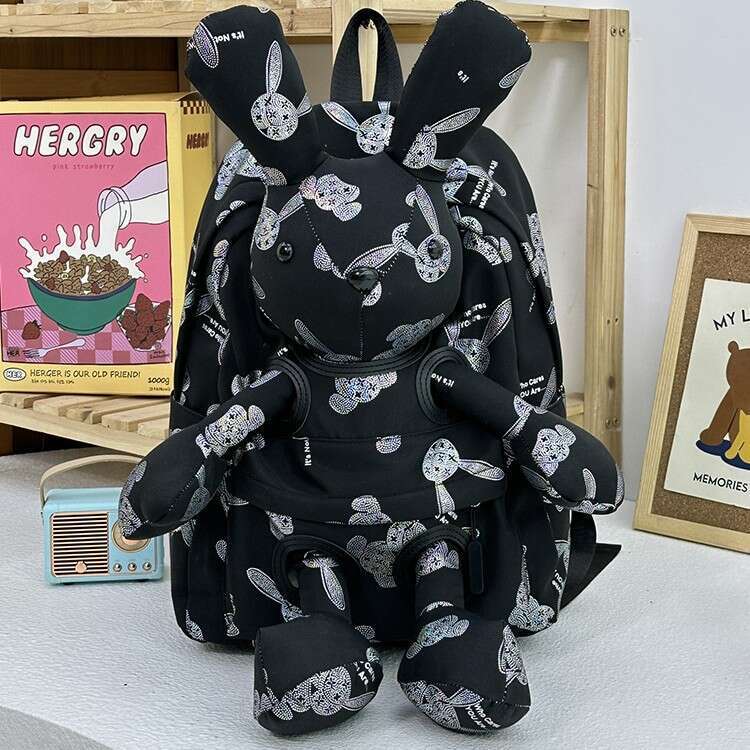 High-Quality Student Cartoon Ultra-Light Large Capacity Personalized Cute Plush Doll Backpack Gift