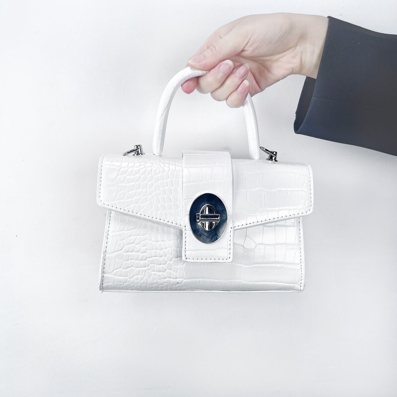 designer High-End Bag for Women Crocodile Pattern Chain Light Luxury Small Square Bag Fashion Versatile Casual Square Shoulder Crossbody Small Bag