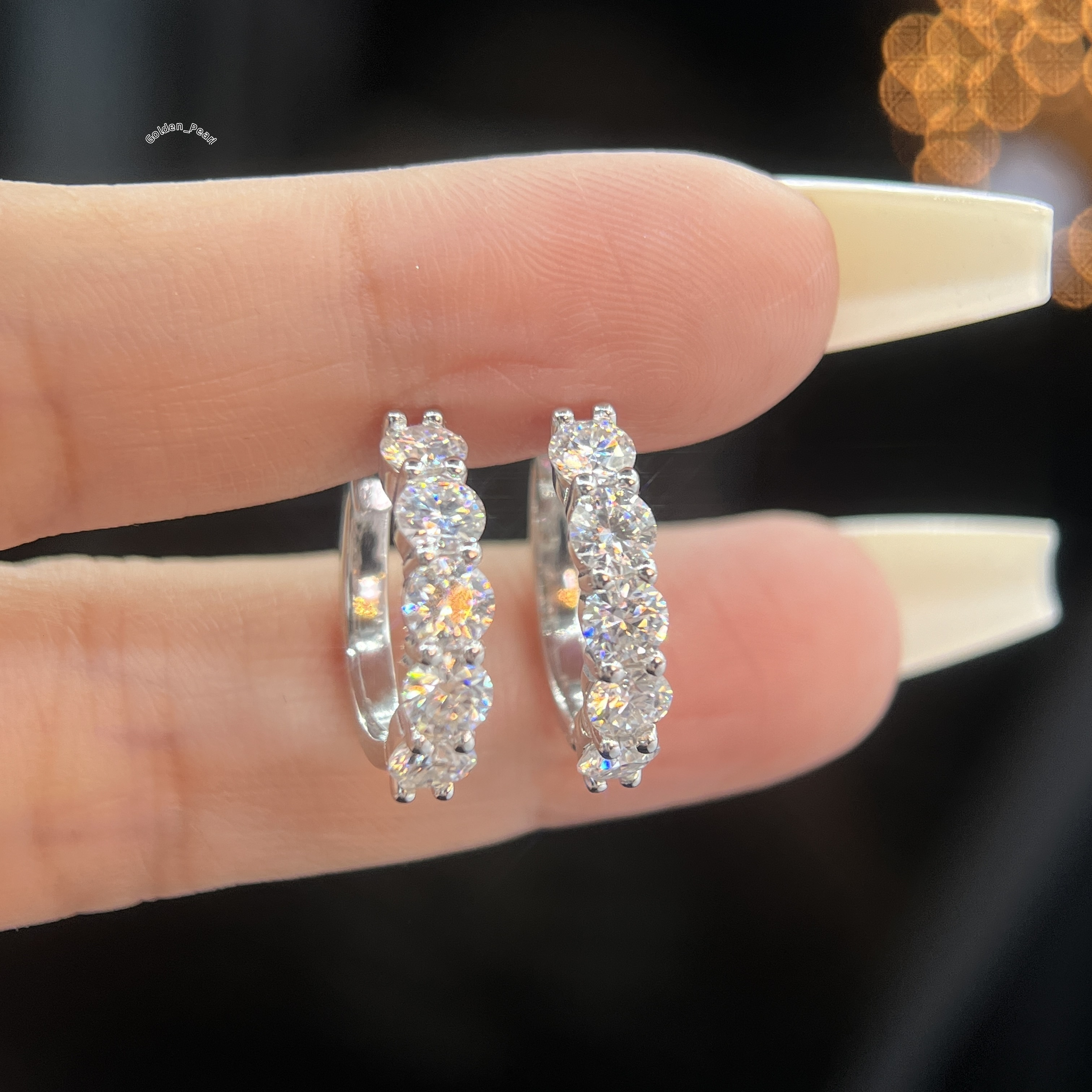Luxury Moissanite Wedding Hoop Earrings for Women S925 Sterling Silver vvs Single 0.3ct *10 Engagement Fine Jewelry