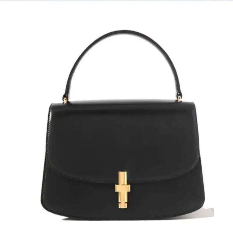 Designer Luxury Market New Simple Solid Color Women's High Quality Cowhide Material Flap Wrist Bag Handbag Fashionable And Casual