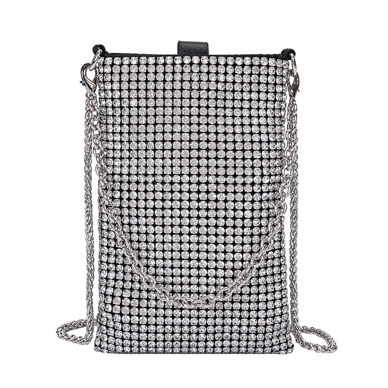 Brand Quality New Style Design Diamond-Studded Single Crossbody Bag 2024 New Trend Diamond Bag Women's Full Diamond Underarm Bag New Free Deliver
