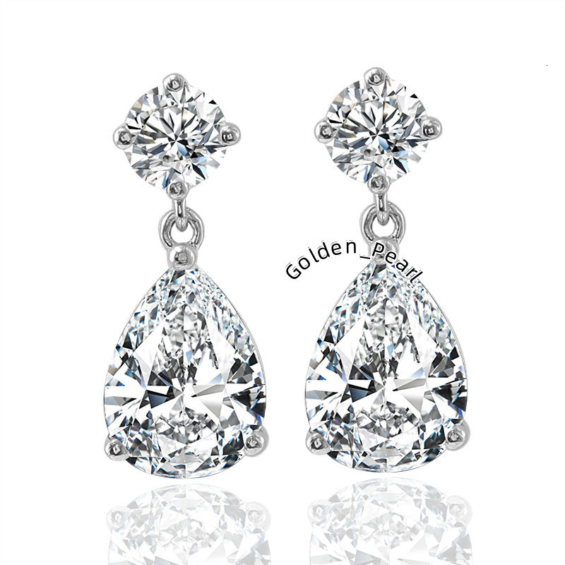 Pear Shape VVS Diamond Moissanite PT950 Stud Earrings Customized Earrings for Women