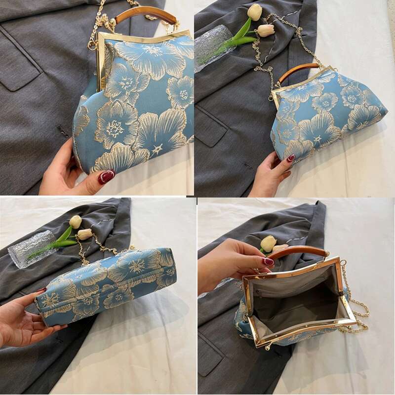 Women Party Fashion Exquisite Ladies Dinner Bag Elegant Chain Simple Formal Gorgeous Crossbody Daily Use Purse