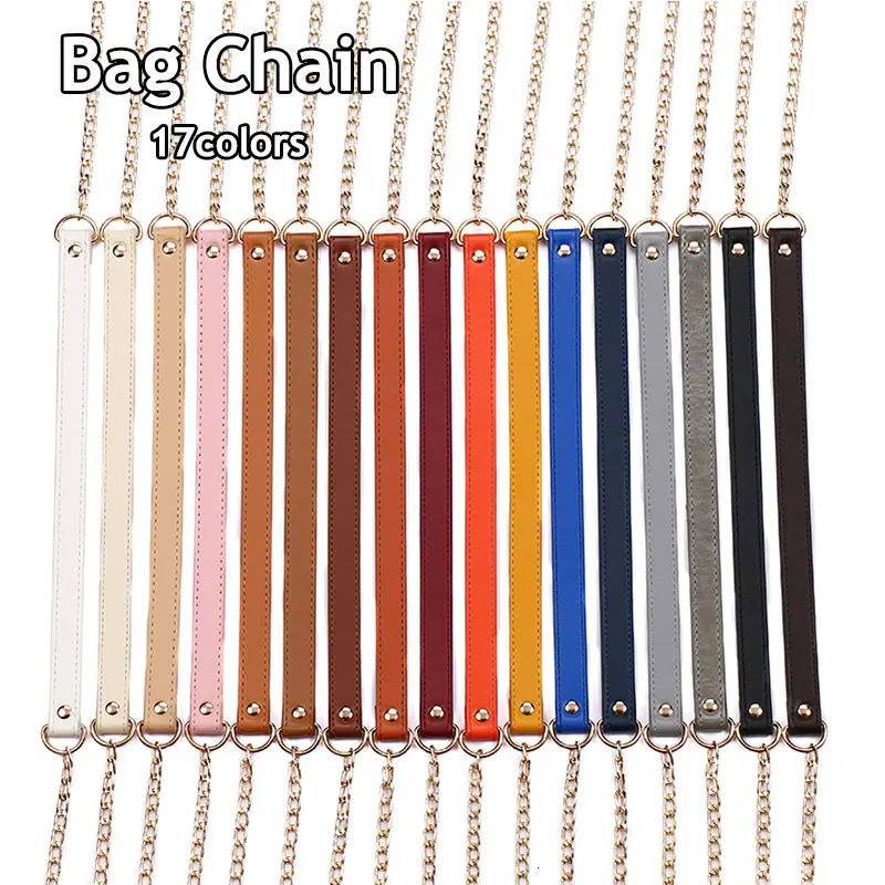Women Bag Straps Bag Accessories Metal Bag Chain Shoulder Strap Handbag Metal Chain Durable Multi-colored With Leather Strap 250530