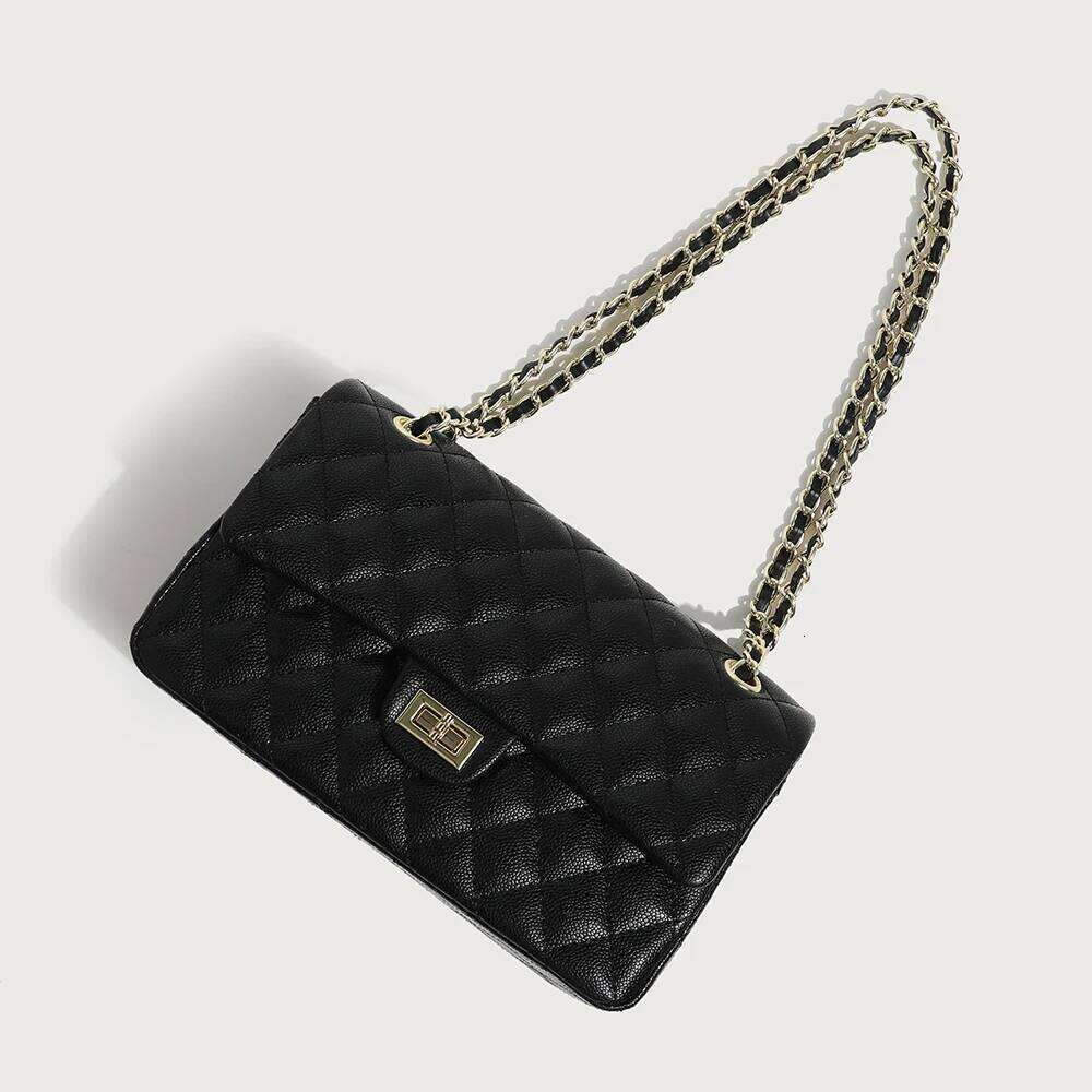 Rhombus Shoulder Armpit Bags for Women PU Leather Fashion Flap Bag Female Large Capacity Metal Chain Casual Crossobdy Clutch