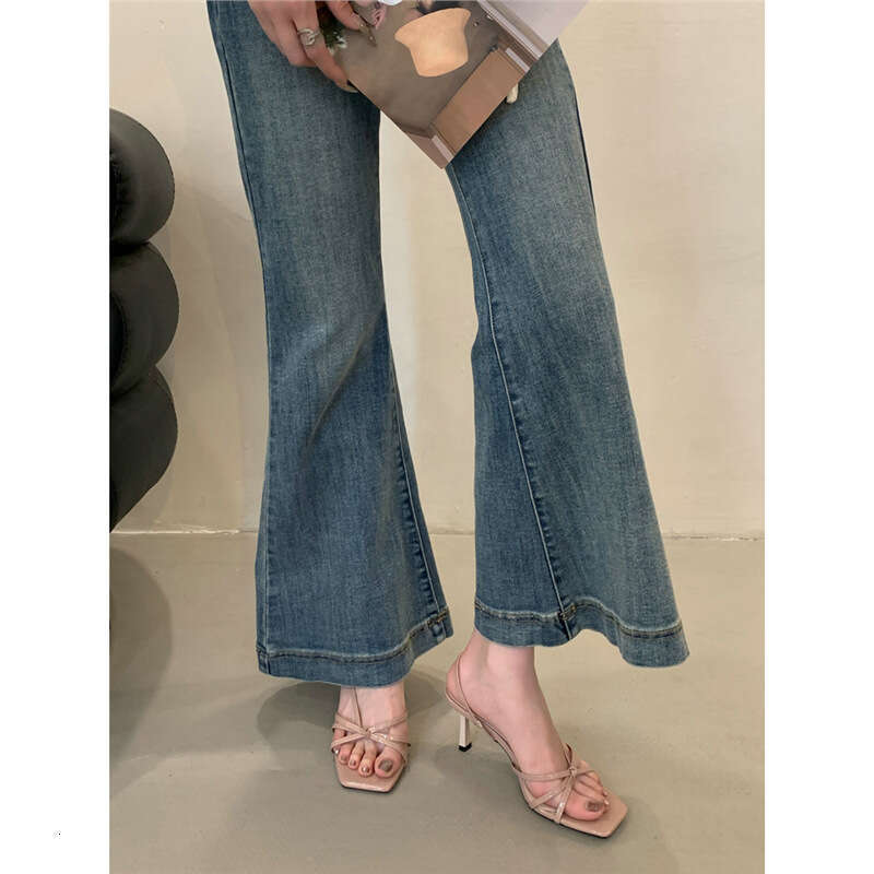 Two ~ French Fairy Style Square Stiletto High Heels for Women 2025 New Nude Color Thin Strap Open Toe Sandals